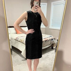Banana Republic Classic Black Sleeveless Midi Dress